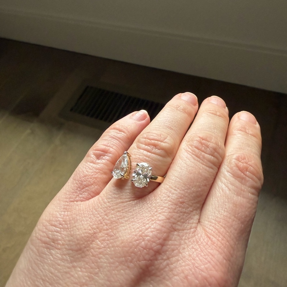 14K 2.94 CTW Lab Grown Diamond Ring with IGI reports size 7.25 - Picture 6 of 8